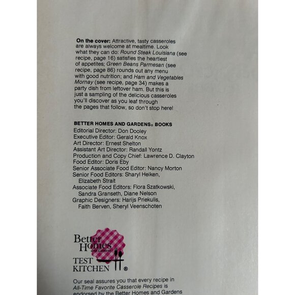 Better Homes & Gardens All-Time Favorite Casserole Recipes Hardcover Cookbook 19 - Picture 5 of 9